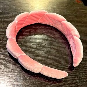 Plush & luxe velvet hairband. NWOT.  Pink Barbiecore!! Just reduced, get it now!